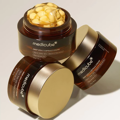 Medicube Deep Vita C Capsule Cream – Creme Facial Iluminador com Cápsulas de Vitamina C e Niacinamida