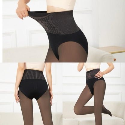 Meia Calça Térmica Translúcida Cintura Alta e Levanta Bumbum