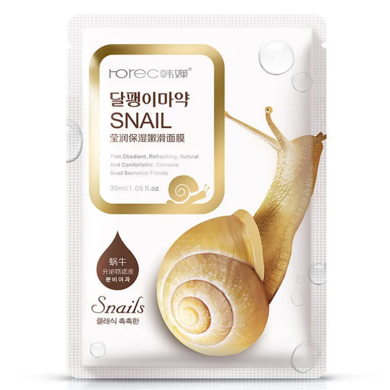 Máscara Facial Caracol Hidratante – 10 Unidades