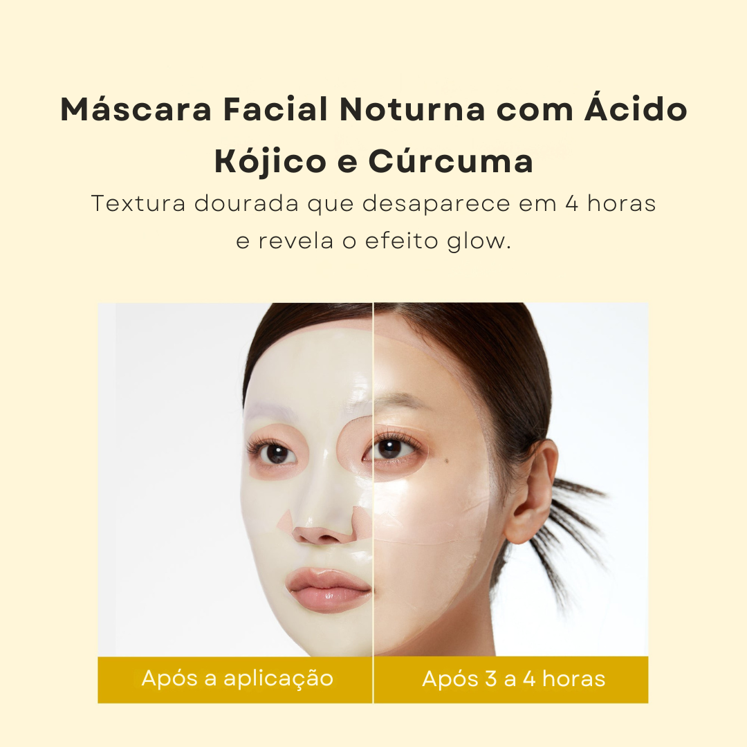 Máscara Jelly Dourada com Ácido Kójico e Cúrcuma - Kit com 4