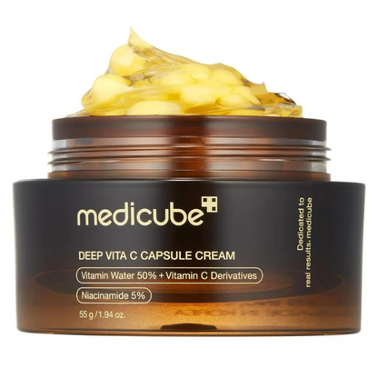 Medicube Deep Vita C Capsule Cream – Creme Facial Iluminador com Cápsulas de Vitamina C e Niacinamida