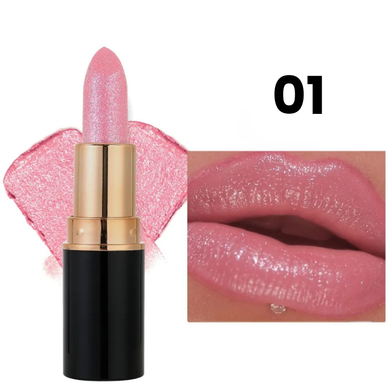 Batom Cintilante com Glitter Hidratante à Prova d'Água