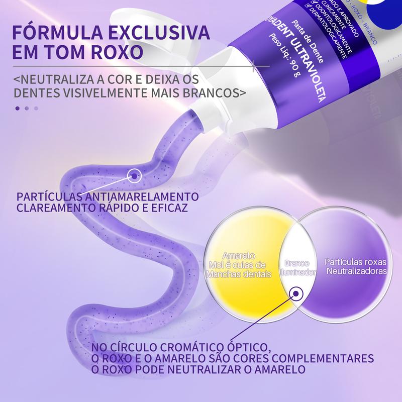 Pasta de dente Ultra Violeta Taydente + Escova Eletrica Pro iO2, Sensor de Pressão