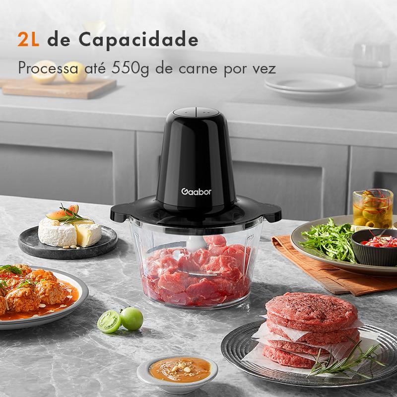 Processador Multislice 300w, 4 lâminas, Recipiente de vidro (6mm) e capacidade 2L