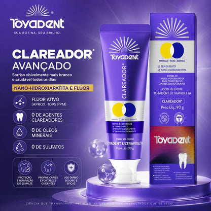 Pasta de dente Ultra Violeta Taydente + Escova Eletrica Pro iO2, Sensor de Pressão