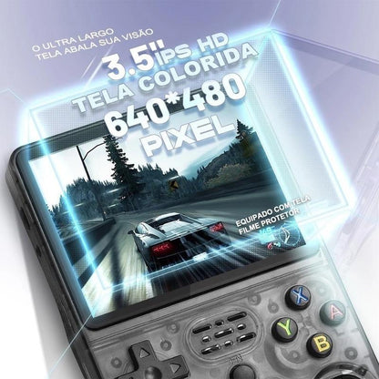 R36S Console Portátil + de 15.000 Jogos - 64g Linux Tela IPS 3.5 Polegadas