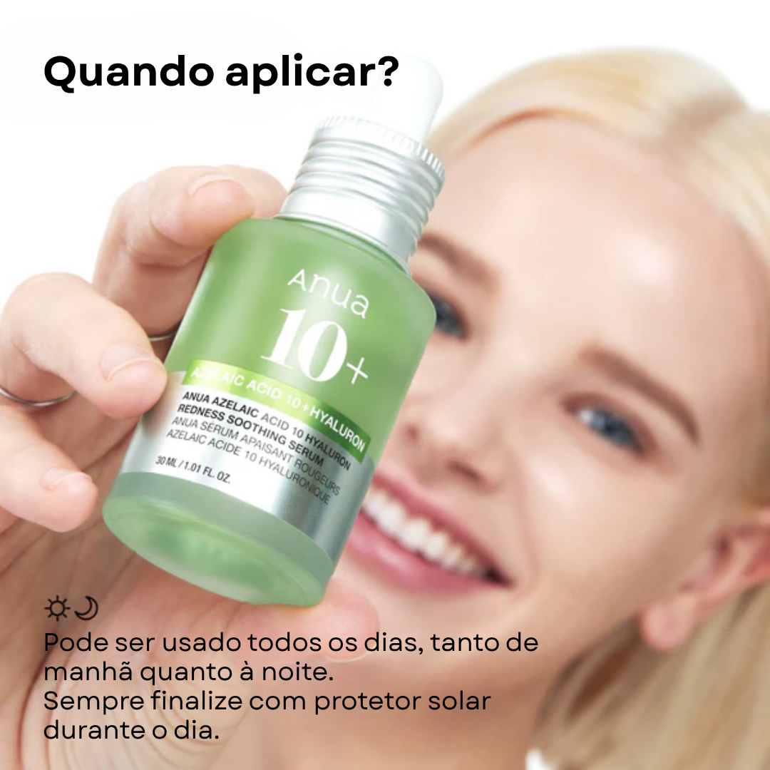 Sérum Calmante com Ácido Azelaico 10% e Ácido Hialurônico