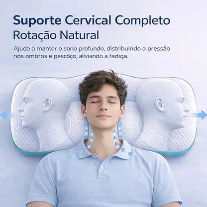 Travesseiro Cervical Tomimi, sono confortável, espuma de memória ergonômica