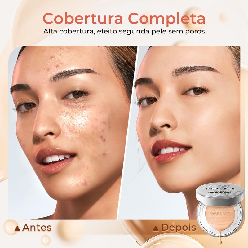 Base Líquida Cushion Foundation SACE LADY FPS30 alta cobertura