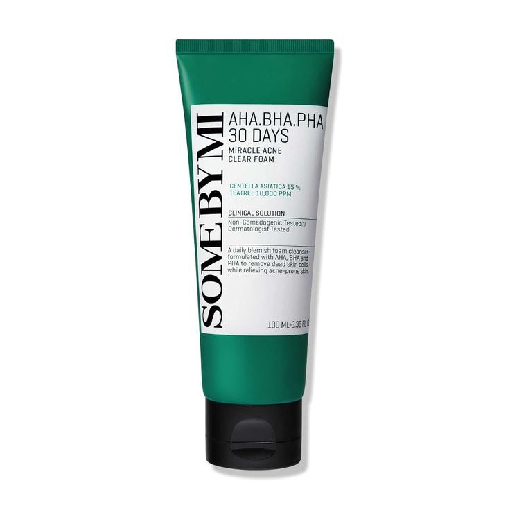 SOME BY MI - Espuma de Limpeza Facial Miracle Acne Clear Foam Aha-Bha-Pha 100ml