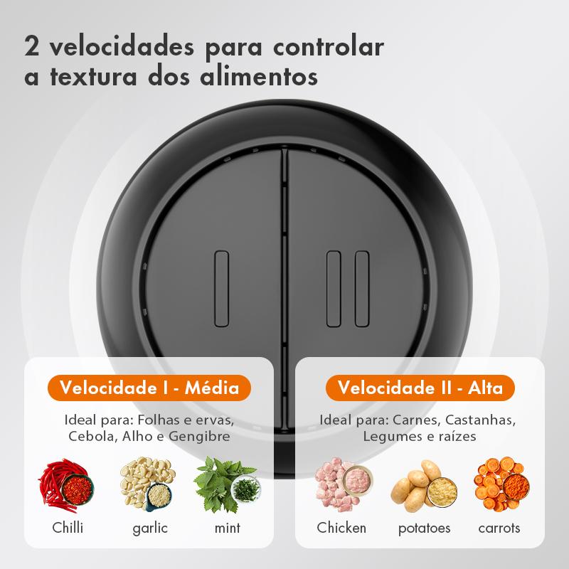 Processador Multislice 300w, 4 lâminas, Recipiente de vidro (6mm) e capacidade 2L