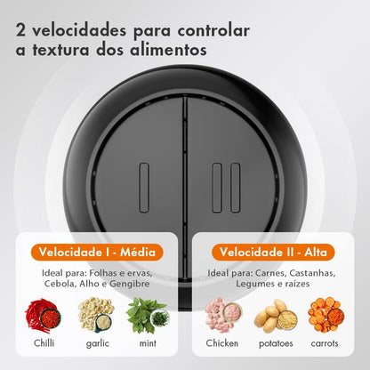 Processador Multislice 300w, 4 lâminas, Recipiente de vidro (6mm) e capacidade 2L