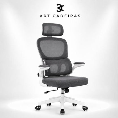 Cadeira De Escritório Presidente Ergonomica Lombar Regulavel Home Office 3