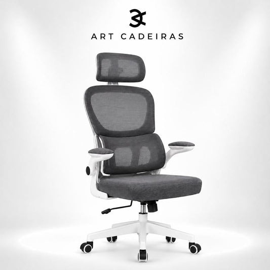 Cadeira De Escritório Presidente Ergonomica Lombar Regulavel Home Office 3