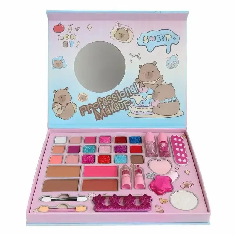Kit Maleta Maquiagem CAPIVARA Infantil Completa Menina Princesa Linda Lançamento